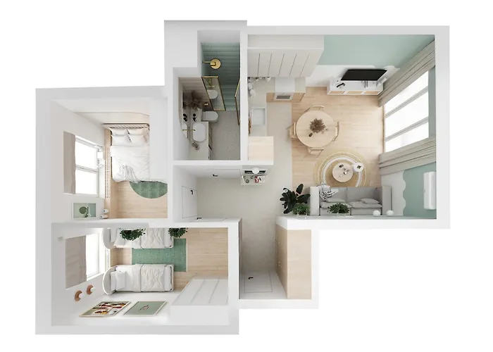 N736 - 55m2 Premium Z 2025 Roku Lejlighed Sopot